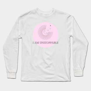 Affirmation Collection - I Am Unstoppable (Pink) Long Sleeve T-Shirt